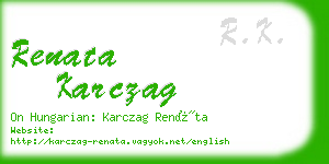 renata karczag business card